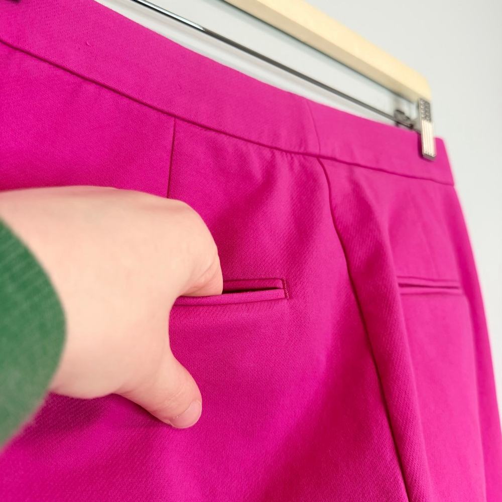 Ann Taylor Pink Ankle Cropped Trouser Pants Size 6 - Picture 6 of 12